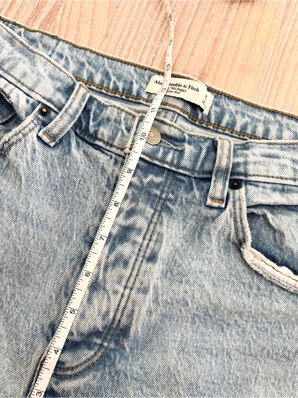 Abercrombie & Fitch 90s Baggy Low Rise Women’s Jeans Size 6 / 28 - Picture 11 of 12